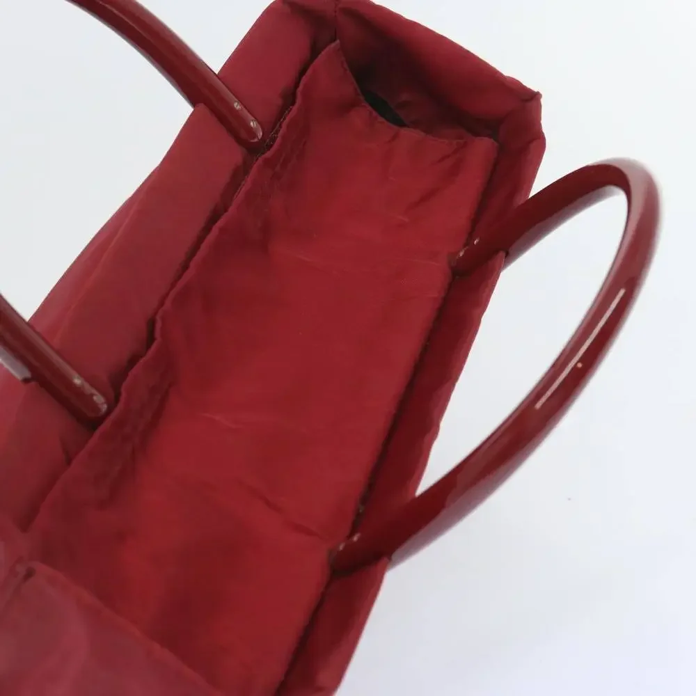 Prada Red Nylon Top-Handle Satchel